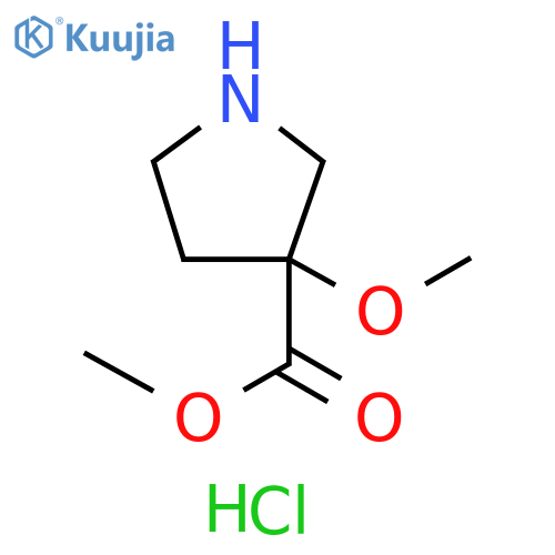 methyl 3-methoxypyrrolidine-3-carboxylate hydrochloride structure