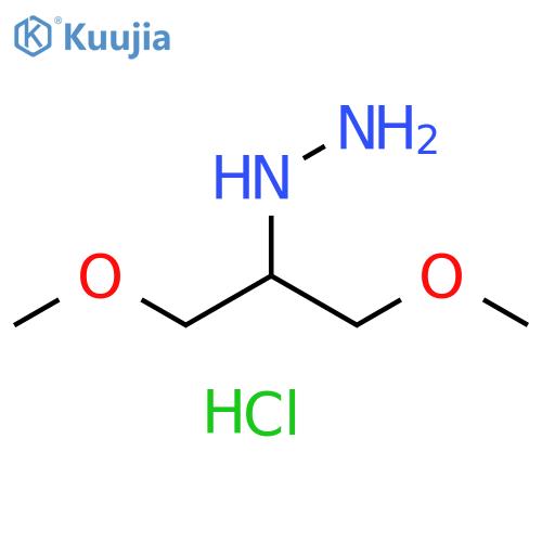 (1,3-dimethoxypropan-2-yl)hydrazine dihydrochloride structure