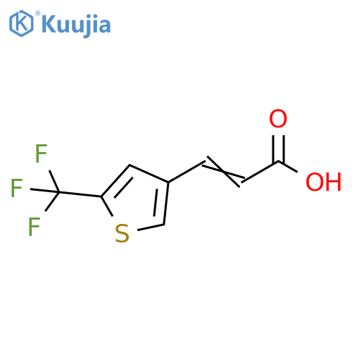 (2E)-3-5-(trifluoromethyl)thiophen-3-ylprop-2-enoic acid structure