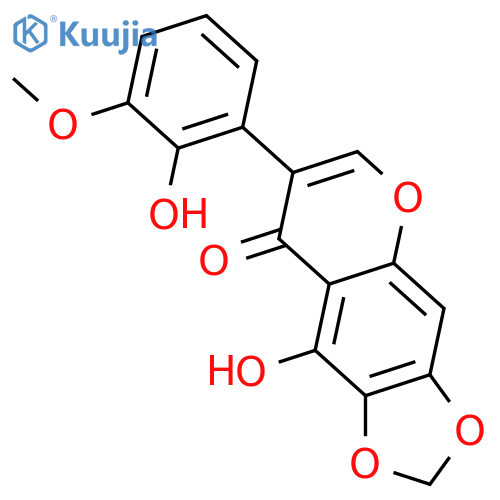 2',3',5,6,7-Pentahydroxyisoflavone; 6,7-Methylene, 3'-Me ether structure