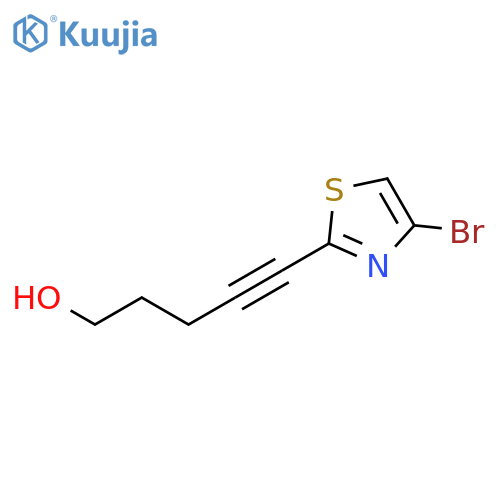 4-Pentyn-1-ol, 5-(4-bromo-2-thiazolyl)- structure