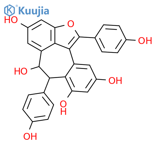 (6S,7S)-1,7-bis(4-hydroxyphenyl)-6,7-dihydro-2-oxadibenzo[cd,h]azulene-4,6,8,10-tetrol structure