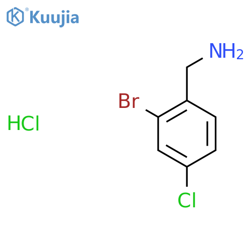 (2-Bromo-4-chlorophenyl)methanamine hydrochloride structure