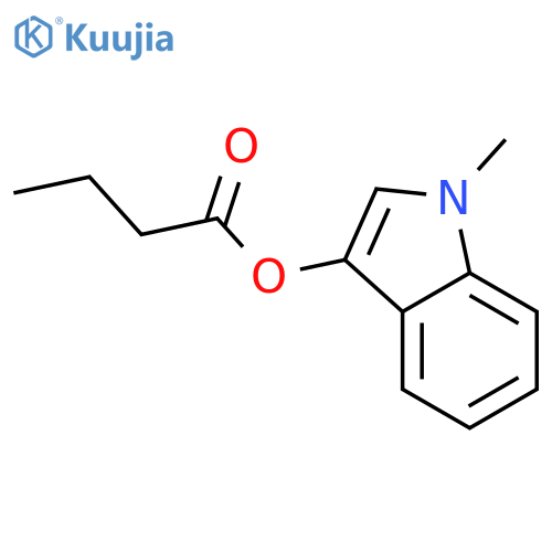 Butanoic acid,1-methyl-1H-indol-3-yl ester structure