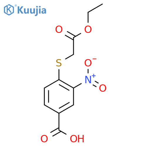 Benzoic acid, 4-[(2-ethoxy-2-oxoethyl)thio]-3-nitro- structure