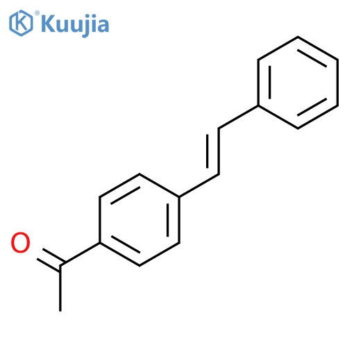 1-{4-[(E)-2-phenylethenyl]phenyl}ethan-1-one structure