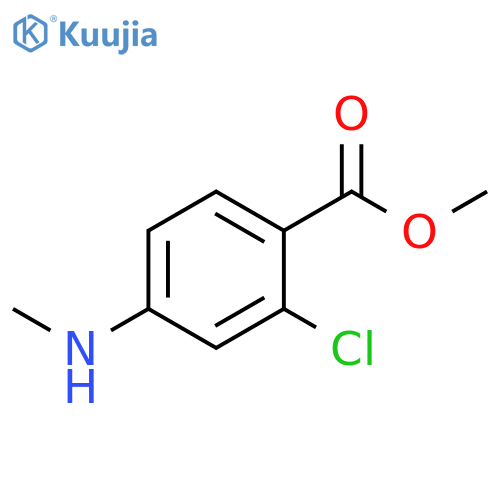 Benzoic acid, 2-chloro-4-(methylamino)-, methyl ester structure