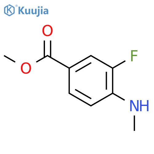 Methyl 3-fluoro-4-(methylamino)benzoate structure