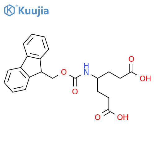 4-({(9H-fluoren-9-yl)methoxycarbonyl}amino)heptanedioic acid structure