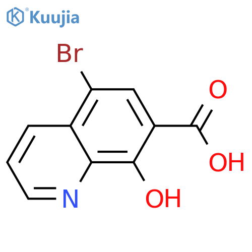 7-Quinolinecarboxylicacid, 5-bromo-8-hydroxy- structure