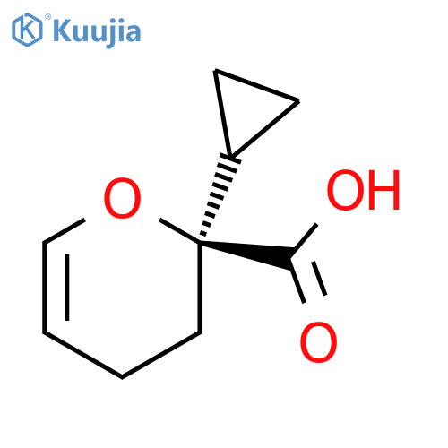 (2S)-2-cyclopropyl-3,4-dihydro-2H-pyran-2-carboxylic acid structure