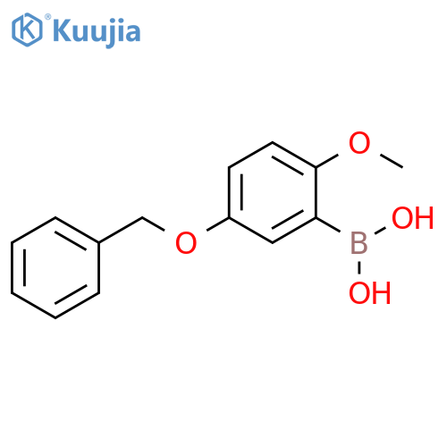 [5-(Benzyloxy)-2-methoxyphenyl]boronic acid structure