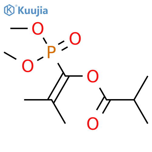 Propanoic acid,2-methyl-, 1-(dimethoxyphosphinyl)-2-methyl-1-propen-1-yl ester structure