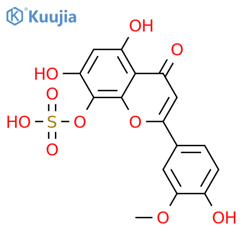 4',5,7,8-Tetrahydroxy-3'-methoxyflavone; 8-Sulfate structure