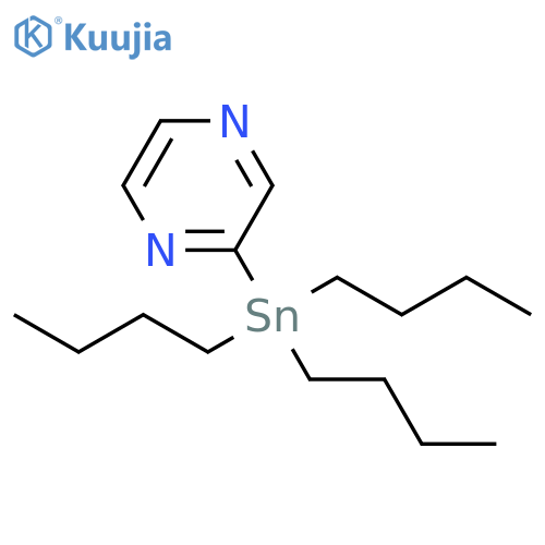 tributyl(pyrazin-2-yl)stannane structure