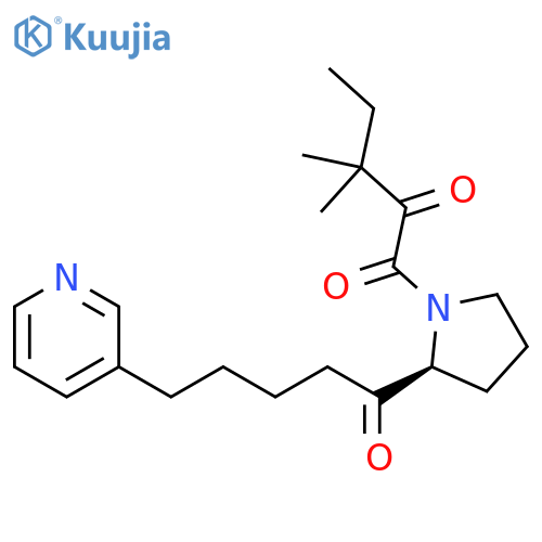 1,2-Pentanedione, 3,3-dimethyl-1-[(2S)-2-[1-oxo-5-(3-pyridinyl)pentyl]-1-pyrrolidinyl]- structure