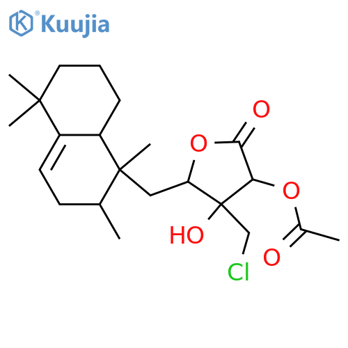 16-Chloro-13,14-dihydroxy-5-halimen-15,12-olide; (12R,13R,14R)-form, 14-Ac structure
