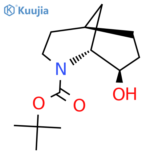 (1R,5S,8R)-8-Hydroxy-2-azabicyclo[3.3.1]nonane-2-carboxylic acid tert-butyl ester structure