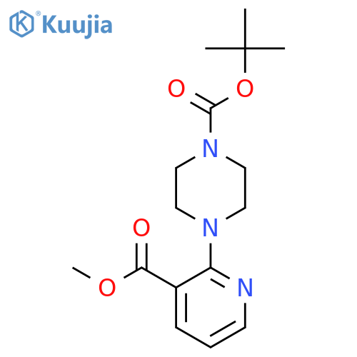 tert-Butyl 4-[3-(methoxycarbonyl)pyridin-2-yl]piperazine-1-carboxylate structure