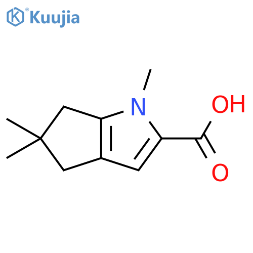 1,5,5-trimethyl-1H,4H,5H,6H-cyclopenta[b]pyrrole-2-carboxylic acid structure