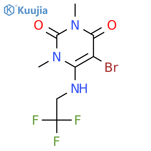5-Bromo-1,3-dimethyl-6-((2,2,2-trifluoroethyl)amino)pyrimidine-2,4(1H,3H)-dione structure