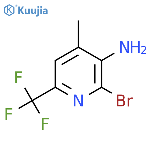 2-Bromo-4-methyl-6-(trifluoromethyl)pyridin-3-amine structure