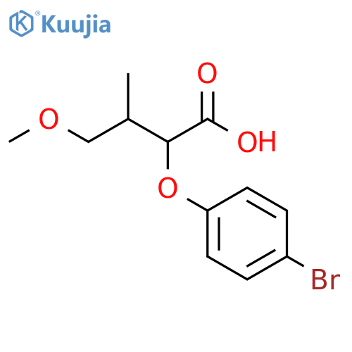 2-(4-bromophenoxy)-4-methoxy-3-methylbutanoic acid structure