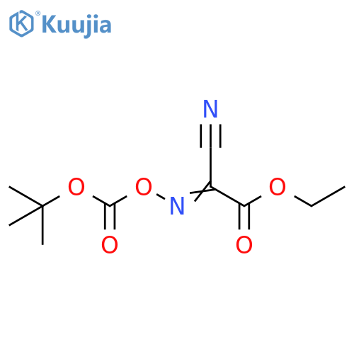 Acetic acid, 2-cyano-2-[[[(1,1-dimethylethoxy)carbonyl]oxy]imino]-, ethyl ester structure