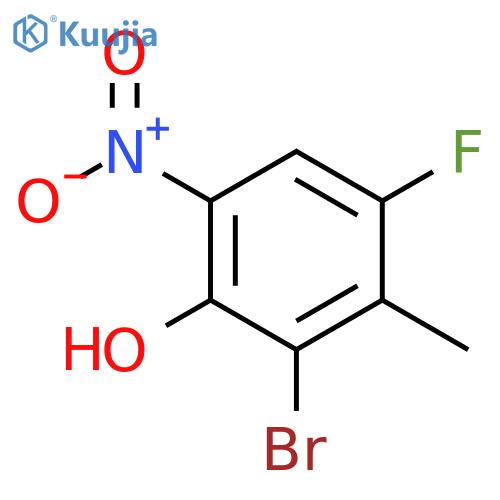 2-Bromo-4-fluoro-3-methyl-6-nitrophenol structure