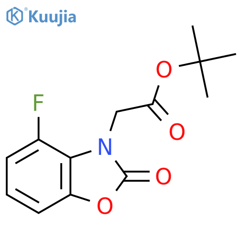 tert-butyl 2-(4-fluoro-2-oxo-2,3-dihydro-1,3-benzoxazol-3-yl)acetate structure