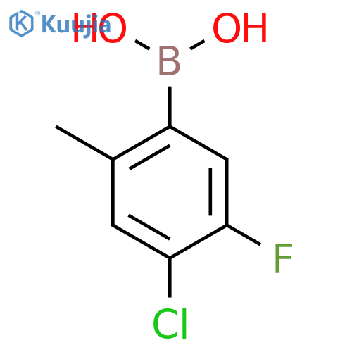 4-Chloro-5-fluoro-2-methylphenylboronic acid structure