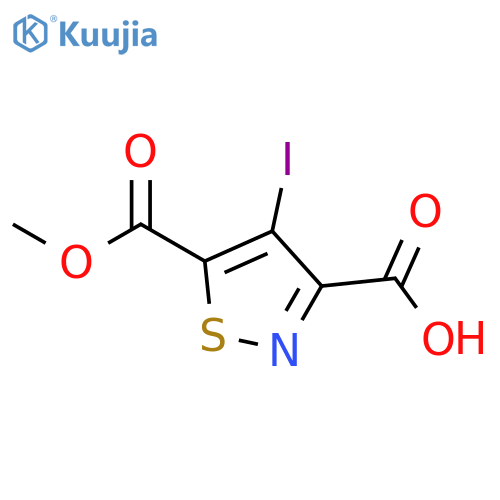 3,5-Isothiazoledicarboxylic acid, 4-iodo-, 5-methyl ester structure