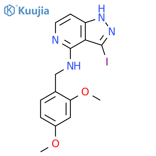 N-[(2,4-dimethoxyphenyl)methyl]-3-iodo-1H-pyrazolo[4,3-c]pyridin-4-amine structure
