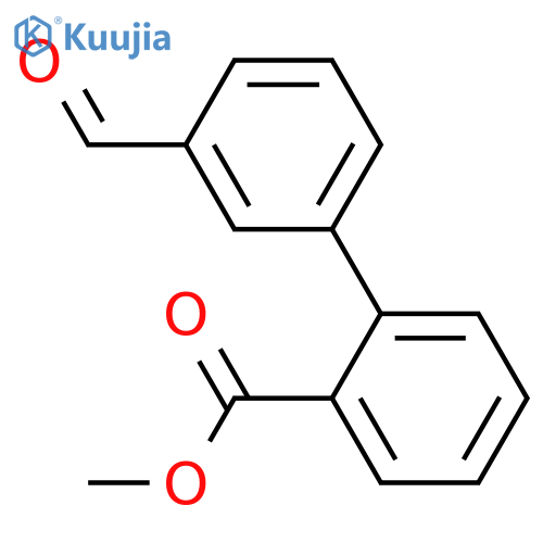 [1,1'-Biphenyl]-2-carboxylicacid, 3'-formyl-, methyl ester structure