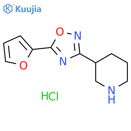 3-[5-(furan-2-yl)-1,2,4-oxadiazol-3-yl]piperidine hydrochloride structure