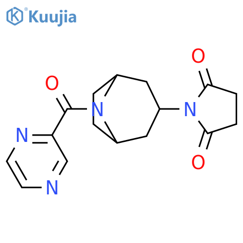 1-[8-(2-Pyrazinylcarbonyl)-8-azabicyclo[3.2.1]oct-3-yl]-2,5-pyrrolidinedione structure