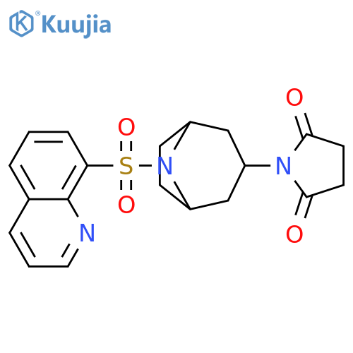 1-[8-(8-Quinolinylsulfonyl)-8-azabicyclo[3.2.1]oct-3-yl]-2,5-pyrrolidinedione structure