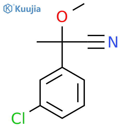 2-(3-chlorophenyl)-2-methoxypropanenitrile structure