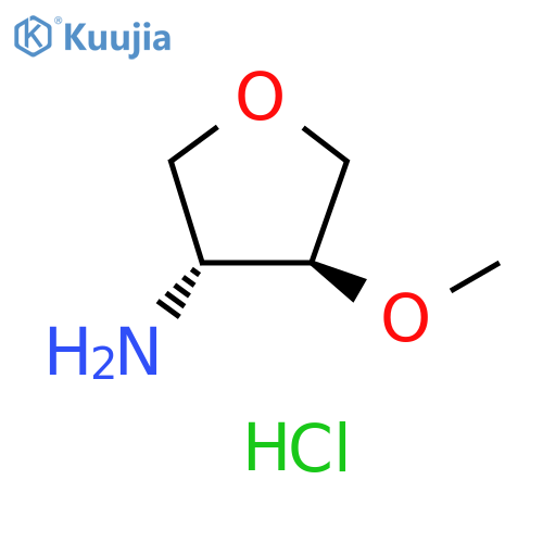 rac-(3R,4S)-4-methoxyoxolan-3-amine hydrochloride structure