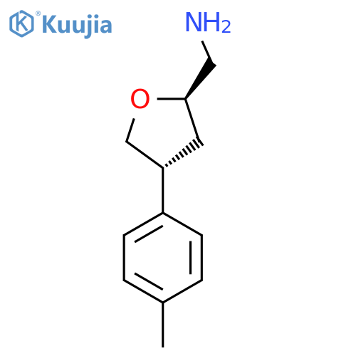 (2R,4R)-4-(4-methylphenyl)oxolan-2-ylmethanamine structure