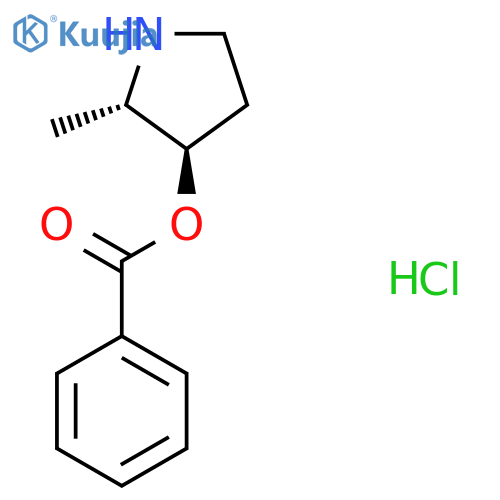 rac-(2R,3S)-2-methylpyrrolidin-3-yl benzoate hydrochloride structure