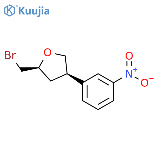 (2S,4R)-2-(bromomethyl)-4-(3-nitrophenyl)oxolane structure