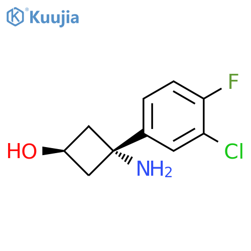 (1s,3s)-3-amino-3-(3-chloro-4-fluorophenyl)cyclobutan-1-ol structure