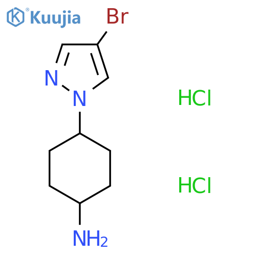 (1r,4r)-4-(4-bromo-1H-pyrazol-1-yl)cyclohexan-1-amine dihydrochloride, trans structure