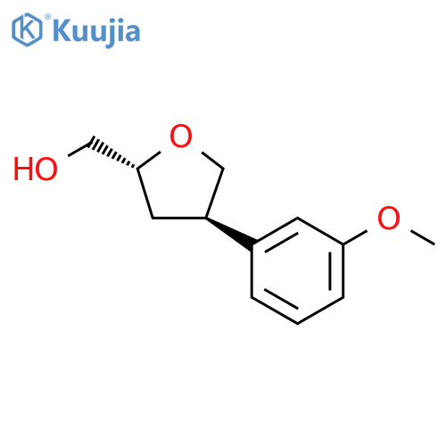 (2R,4R)-4-(3-methoxyphenyl)oxolan-2-ylmethanol structure