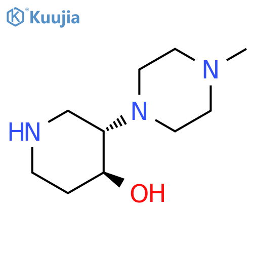 (3S,4S)-3-(4-methylpiperazin-1-yl)piperidin-4-ol structure
