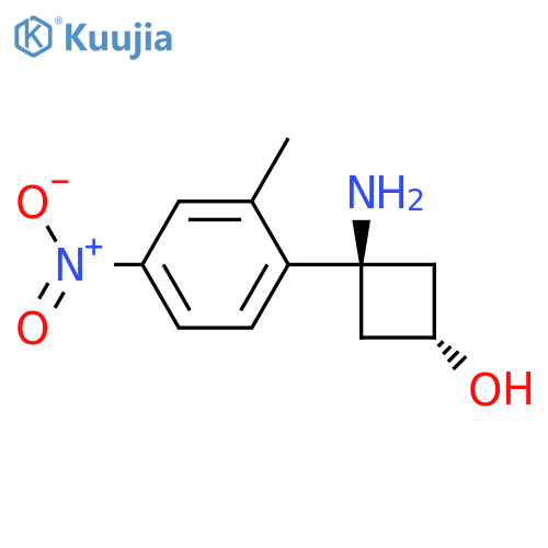 (1s,3s)-3-amino-3-(2-methyl-4-nitrophenyl)cyclobutan-1-ol structure