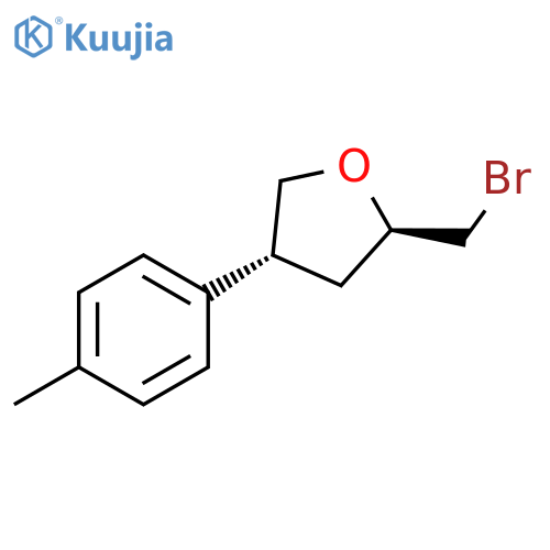 (2R,4R)-2-(bromomethyl)-4-(4-methylphenyl)oxolane structure