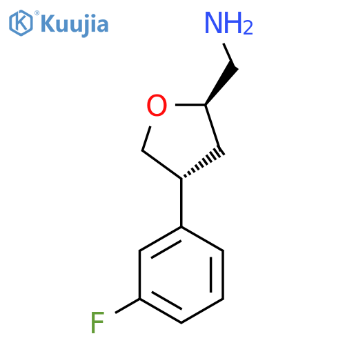 (2R,4R)-4-(3-fluorophenyl)oxolan-2-ylmethanamine structure
