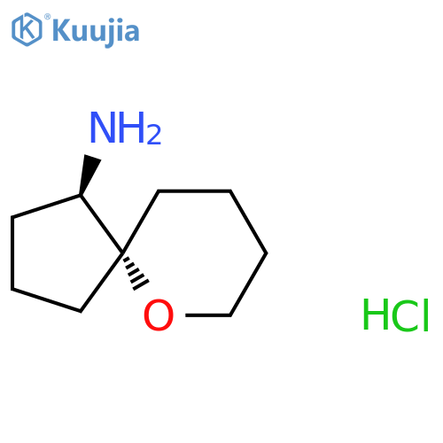 rac-(1R,5S)-6-oxaspiro4.5decan-1-amine hydrochloride, trans structure
